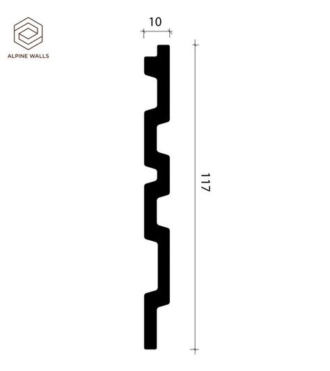Стеновая декоративная панель Alpine Walls - LineArt ECO4741W