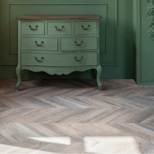 Виниловый ламинат Vinilam - Parquet Chevron Шеврон Шампань (RI153616CL4-2.5)